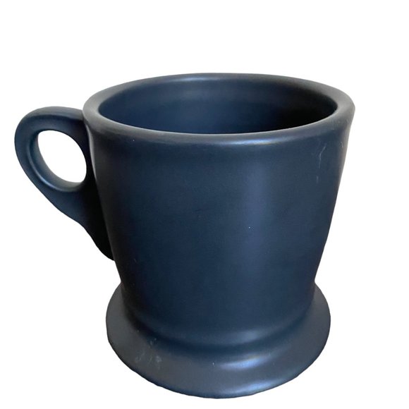 Anthropologie Monogram K Matte Black White Text Initial K Shaving Mug Classic - Picture 5 of 16